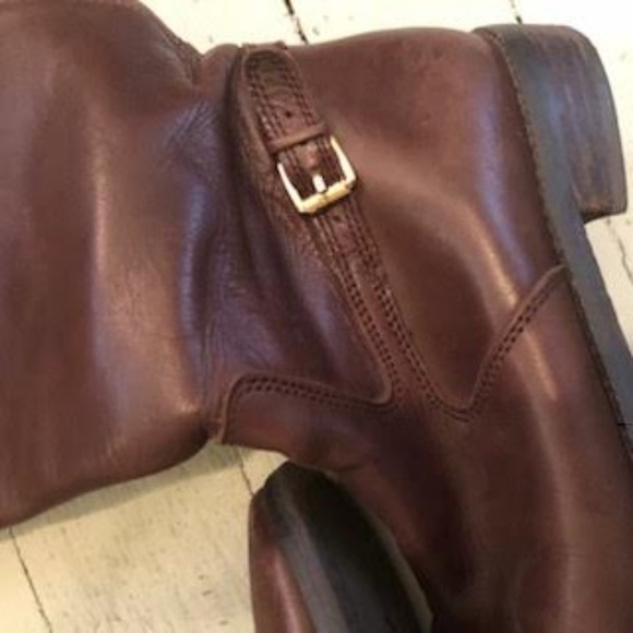 Ralph Lauren Brown Leather Boots Size 6 - Picture 2 of 7